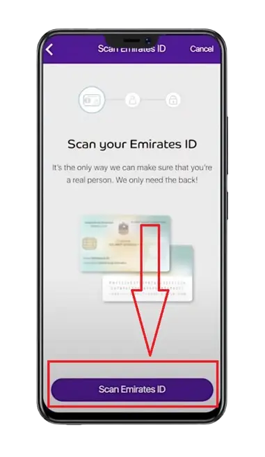 Scan you emirates id screen