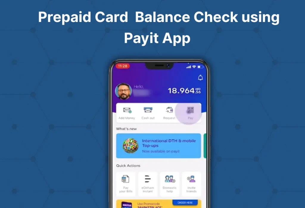 FAB Prepaid card balance check using the Payit app