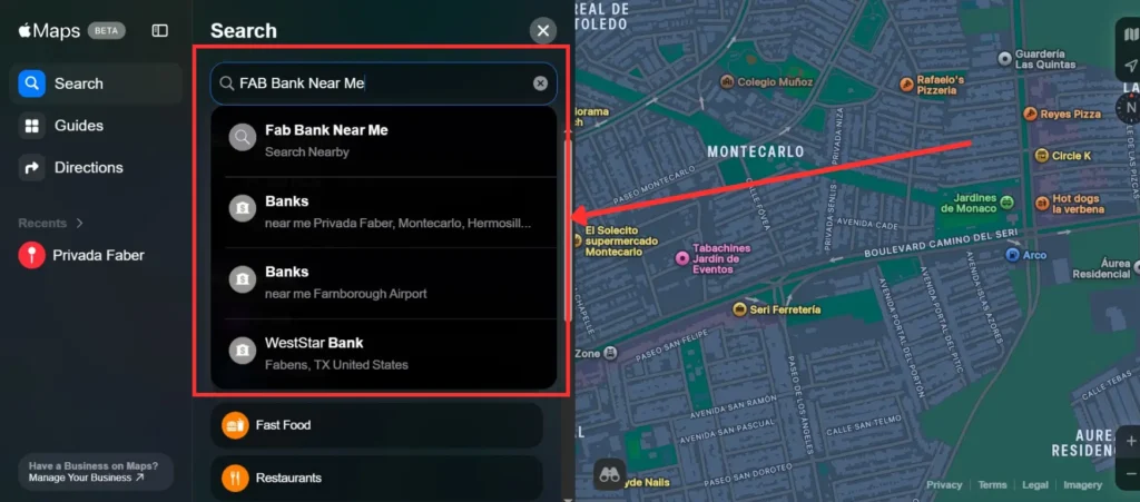 FAB Bank Near Me on Apple Maps